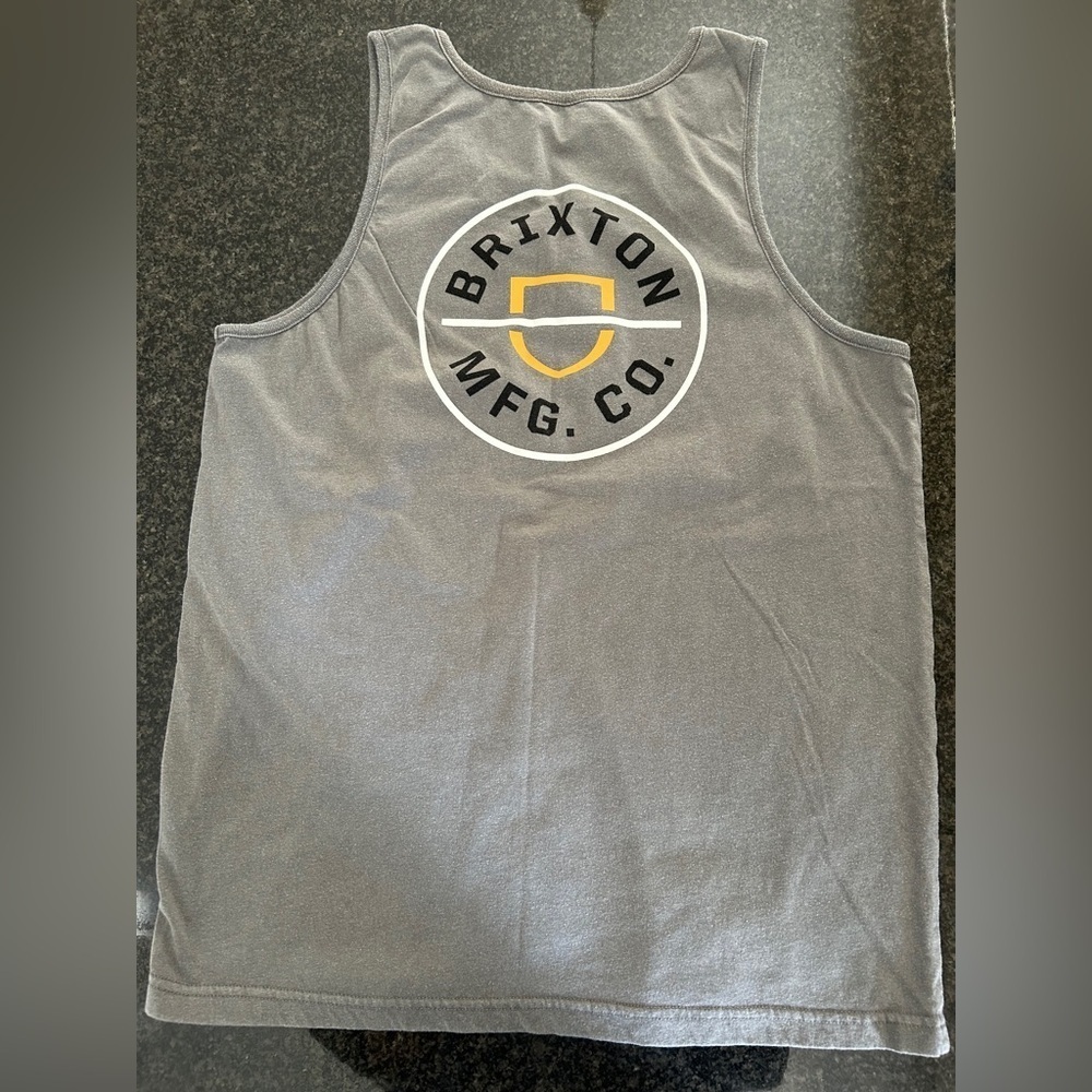 Brixton Gray Tank Top. Size medium - Picture 3 of 4
